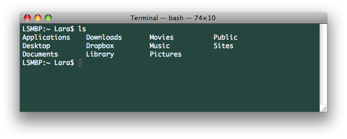 list directories